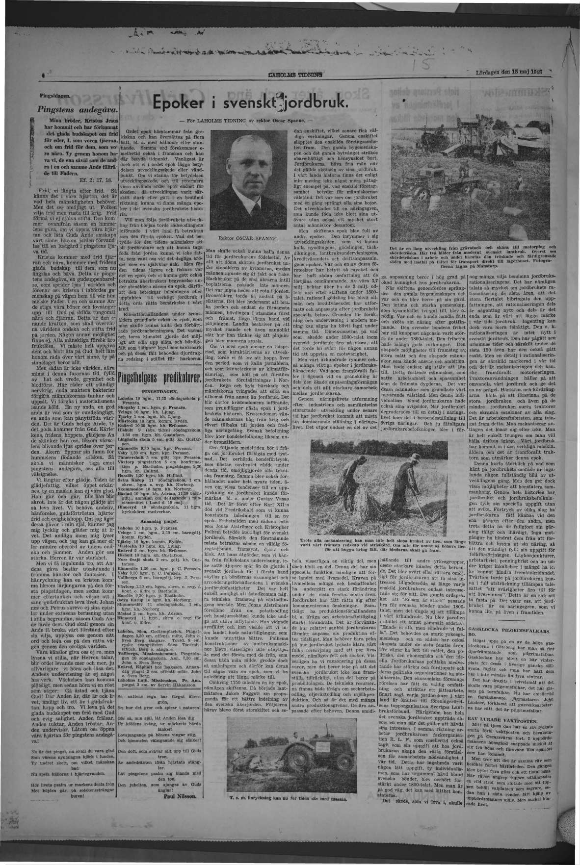 Laholms Tidning Lördag 15 maj 1948, sida 6