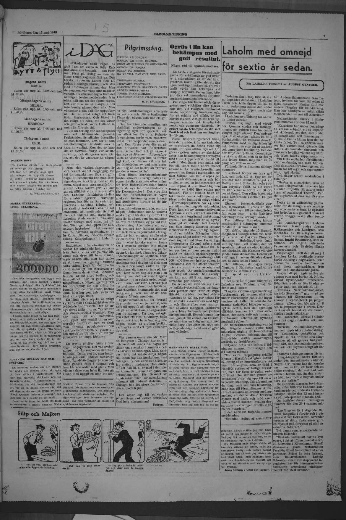 Laholms Tidning Lördag 15 maj 1948, sida 7