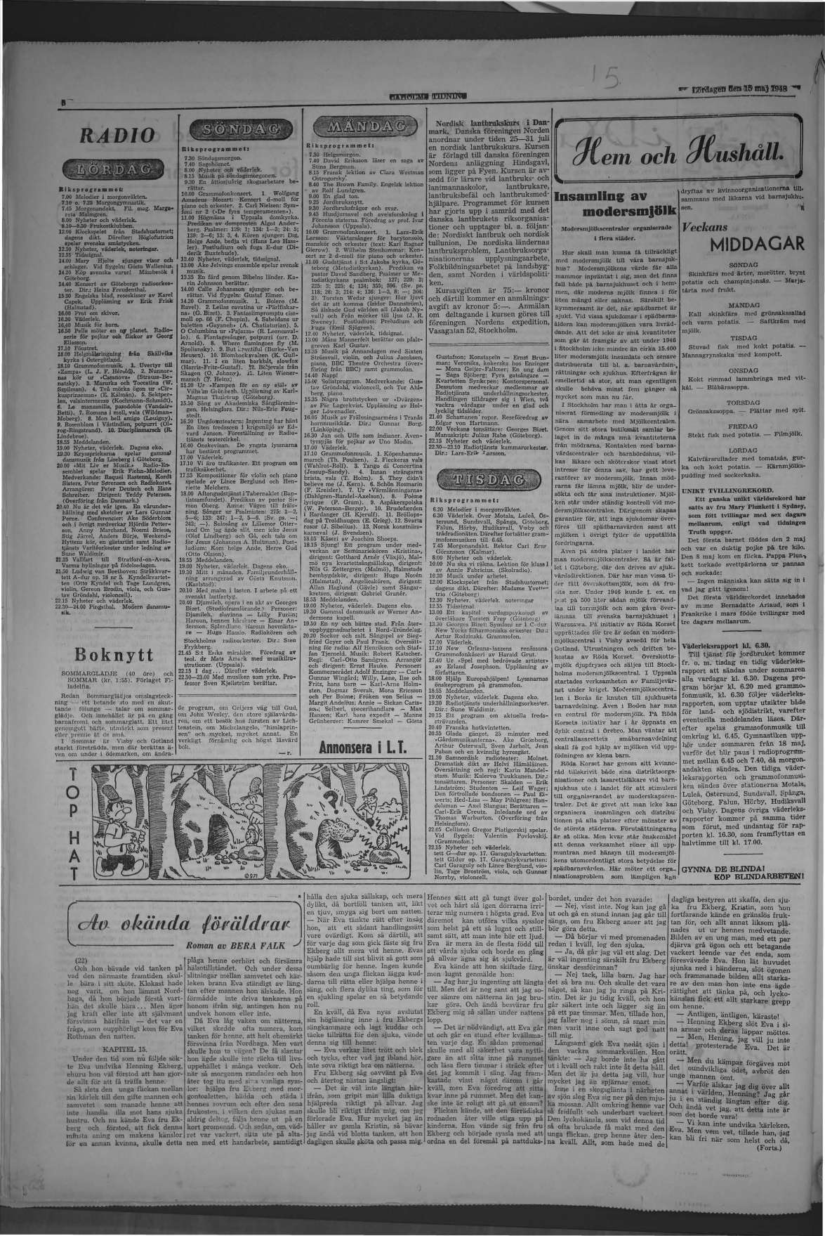 Laholms Tidning Lördag 15 maj 1948, sida 8