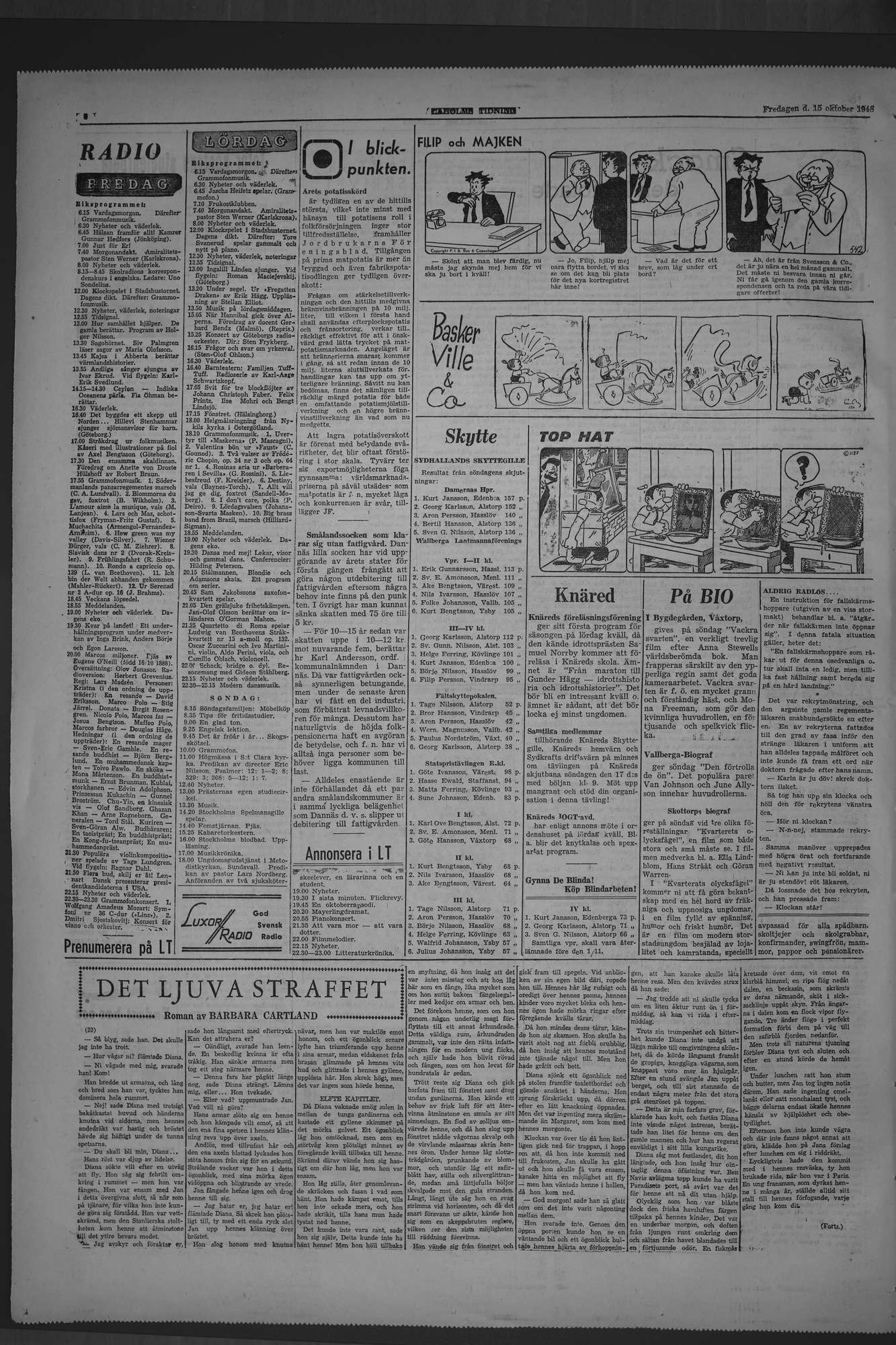 Laholms Tidning Fredag 15 oktober 1948, sida 6