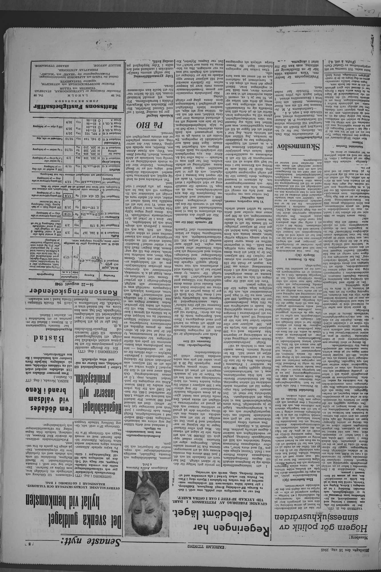 Laholms Tidning Måndag 16 augusti 1948, sida 3