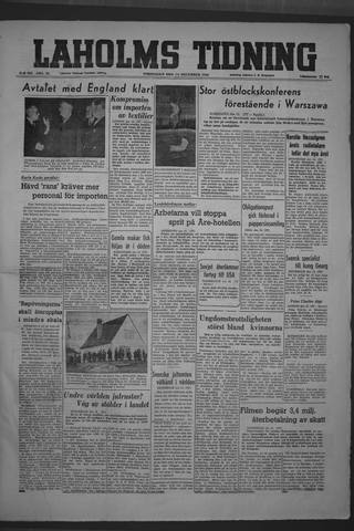 Förstasidan, Torsdag 16 december 1948
