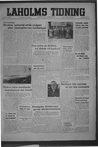 Förstasidan, Måndag 16 februari 1948