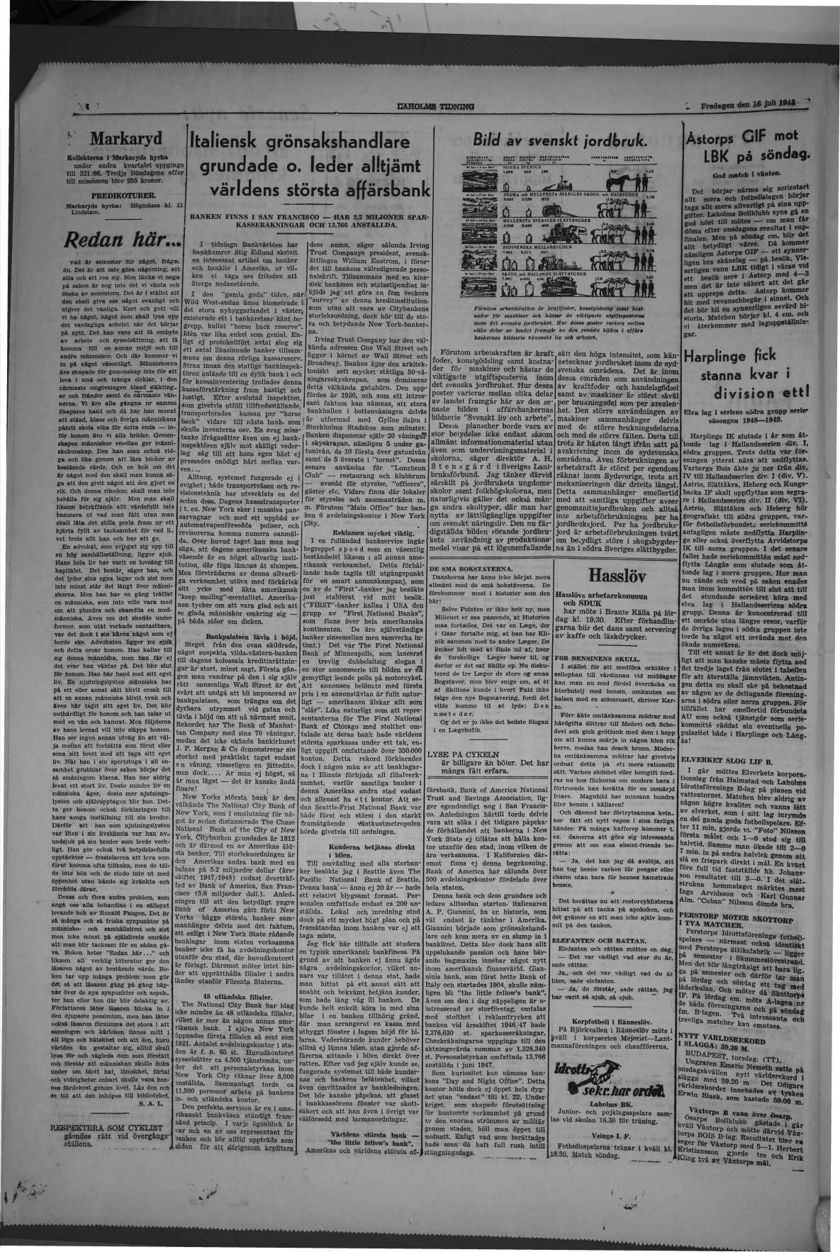 Laholms Tidning Fredag 16 juli 1948, sida 4