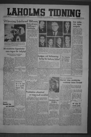 Förstasidan, Lördag 16 oktober 1948