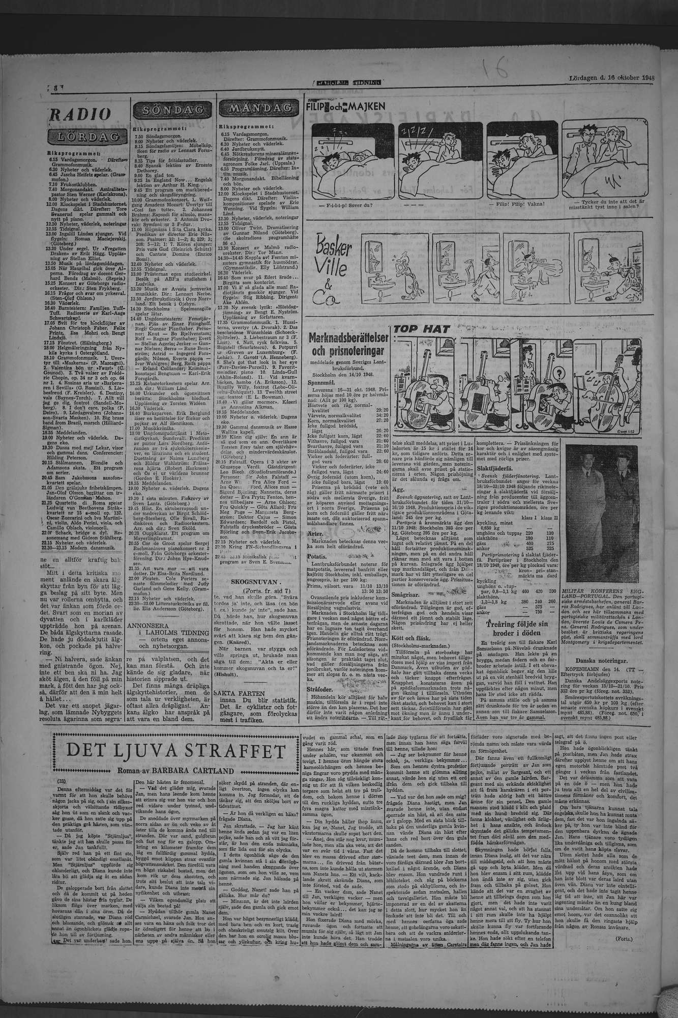 Laholms Tidning Lördag 16 oktober 1948, sida 8