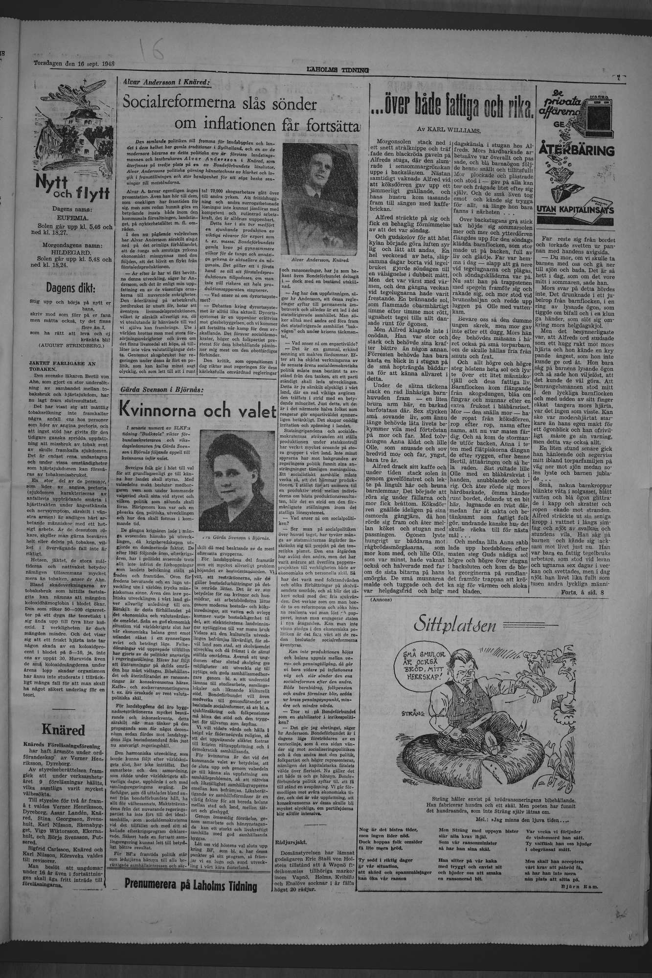 Laholms Tidning Torsdag 16 september 1948, sida 5