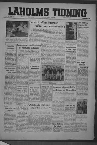 Förstasidan, Tisdag 17 augusti 1948