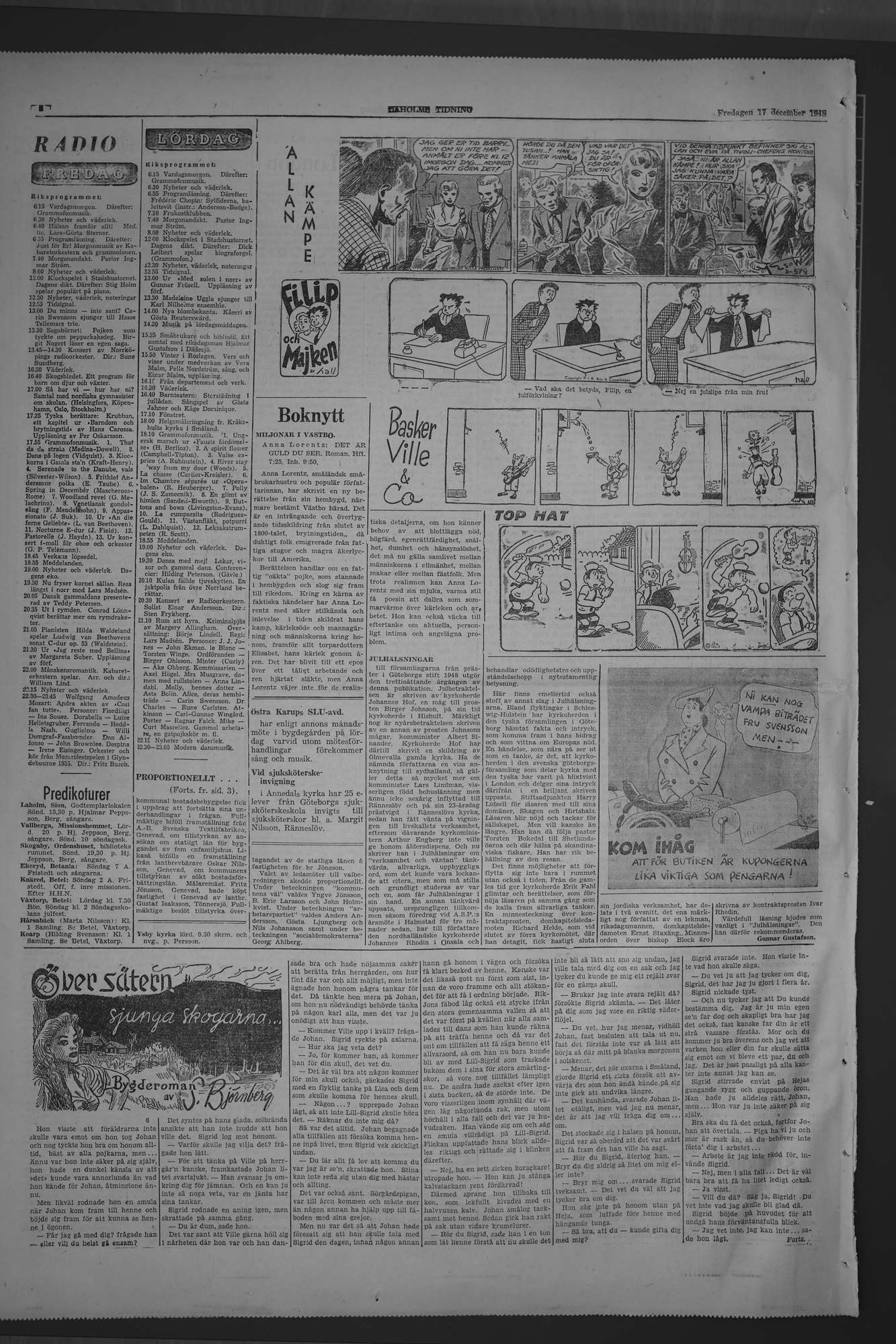 Laholms Tidning Fredag 17 december 1948, sida 8