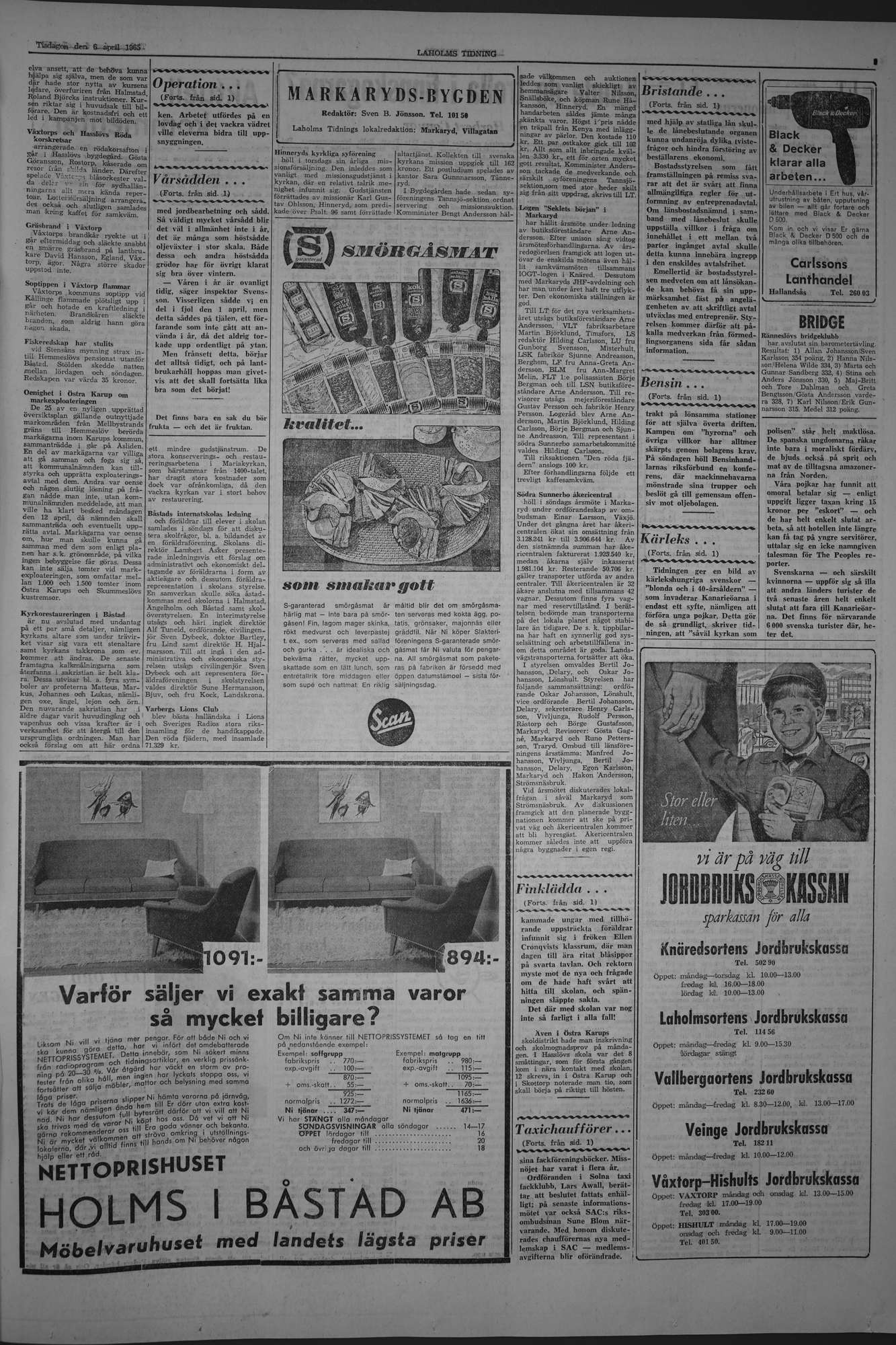 Laholms Tidning Tisdag 6 april 1965, sida 3