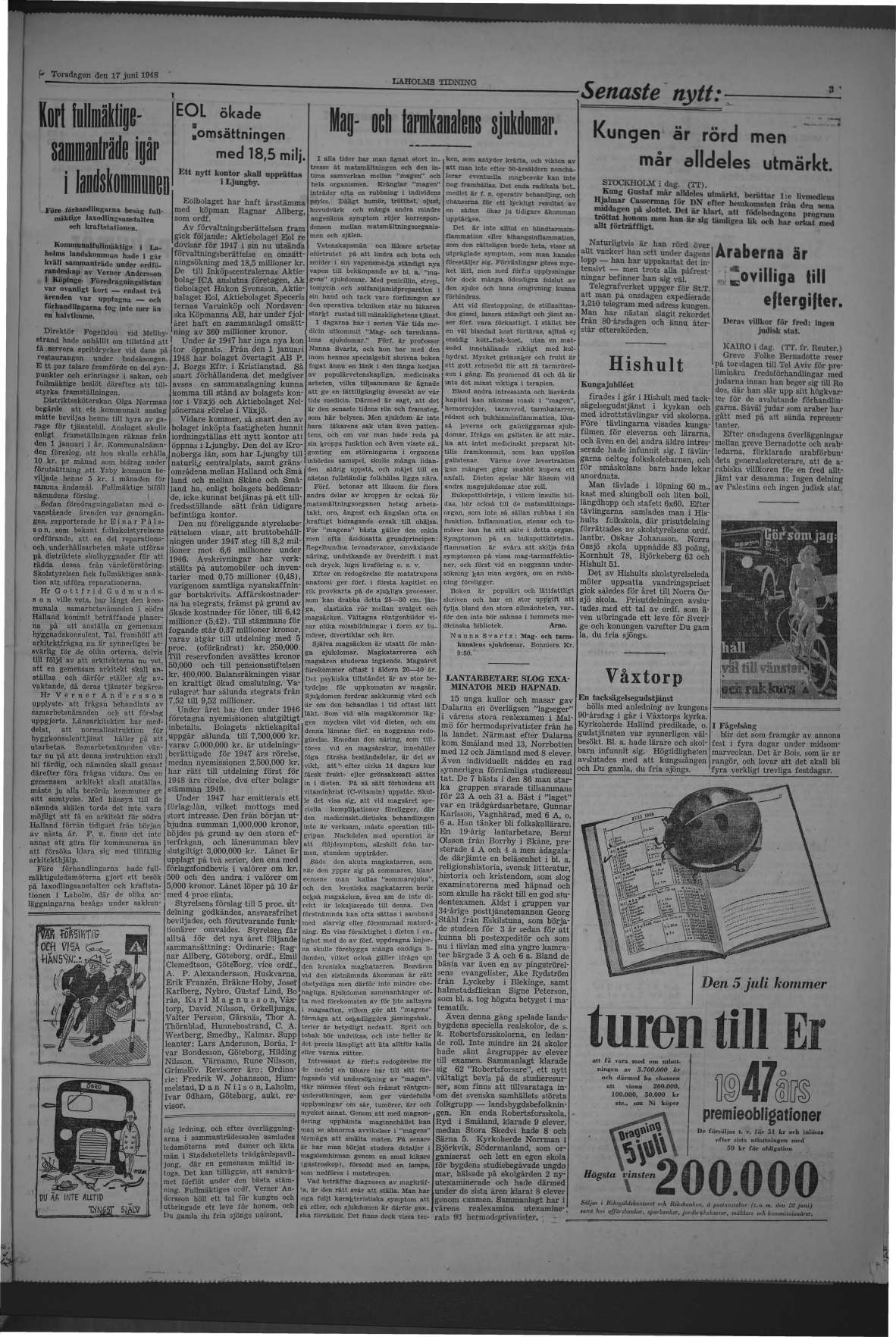 Laholms Tidning Torsdag 17 juni 1948, sida 4