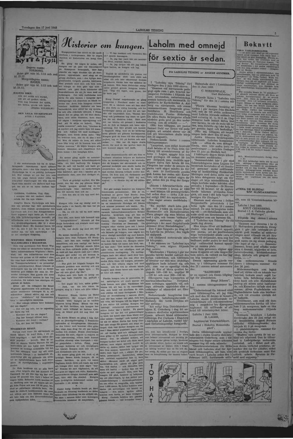Laholms Tidning Torsdag 17 juni 1948, sida 6