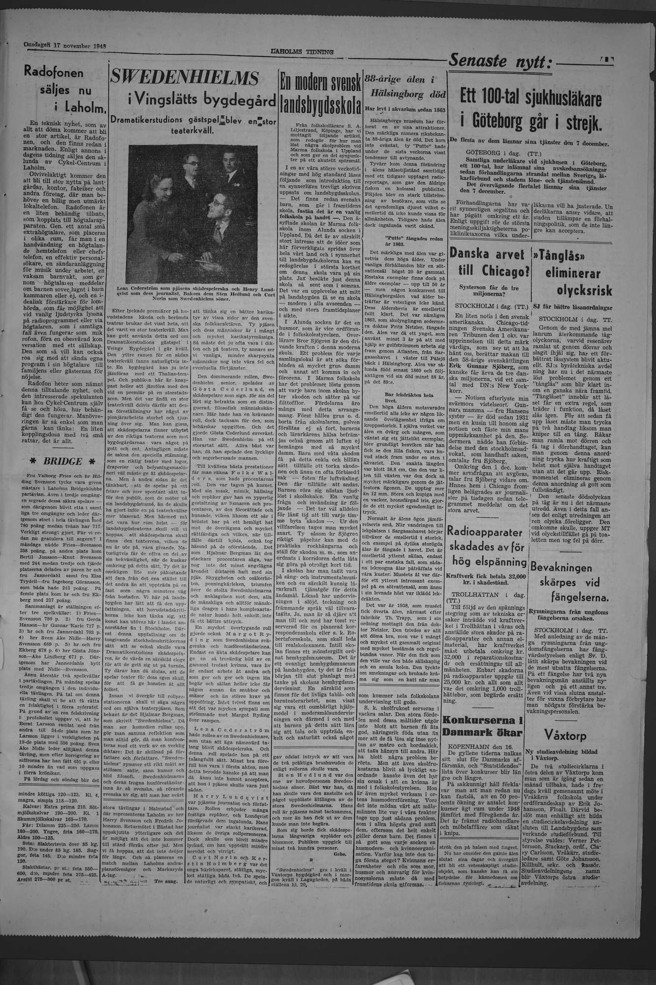 Laholms Tidning Onsdag 17 november 1948, sida 3