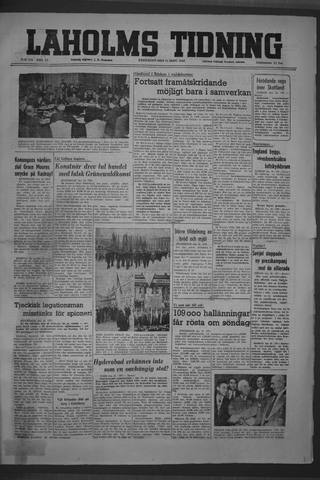 Förstasidan, Fredag 17 september 1948