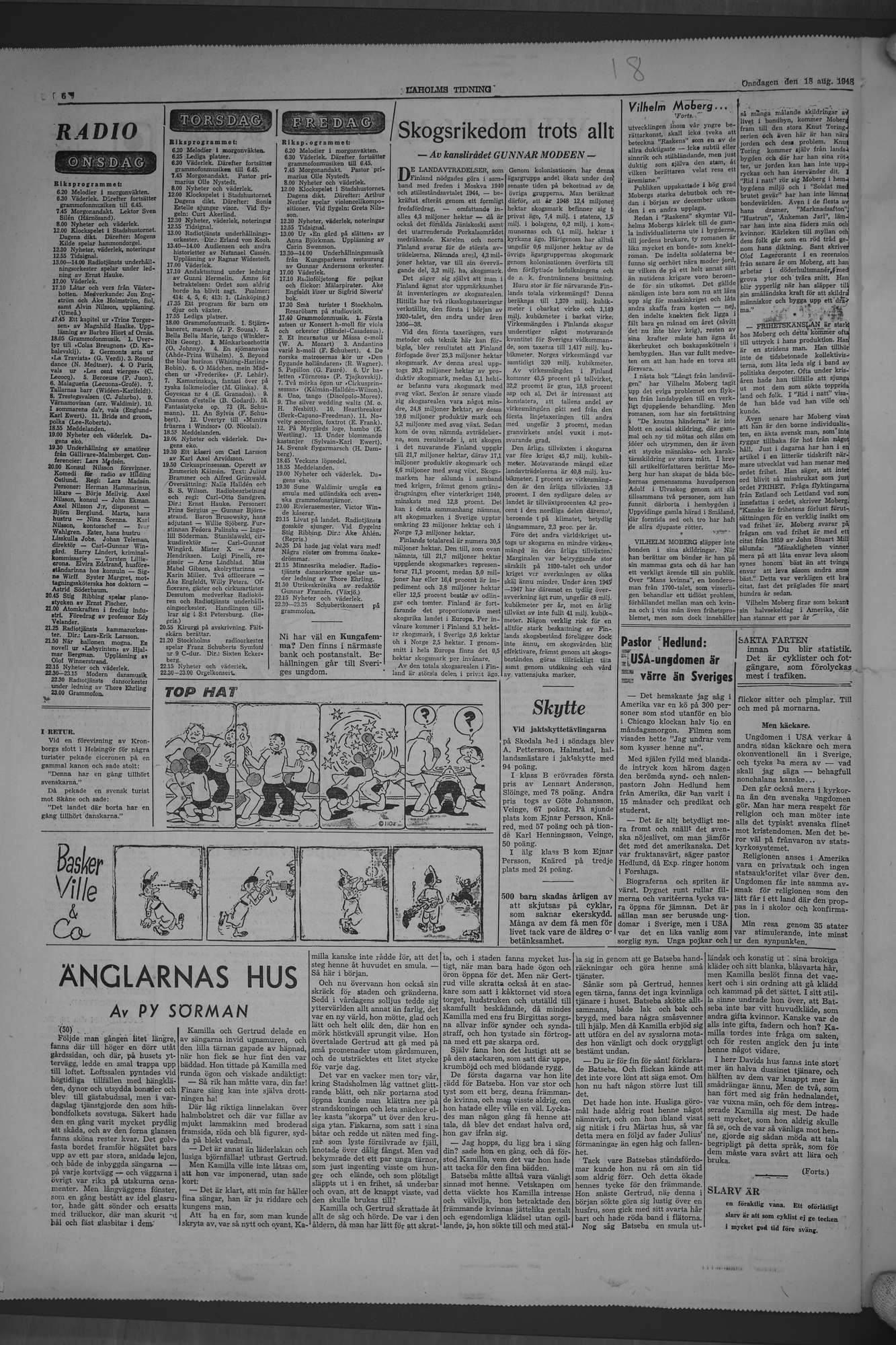 Laholms Tidning Onsdag 18 augusti 1948, sida 6