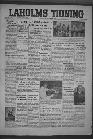 Förstasidan, Lördag 18 december 1948