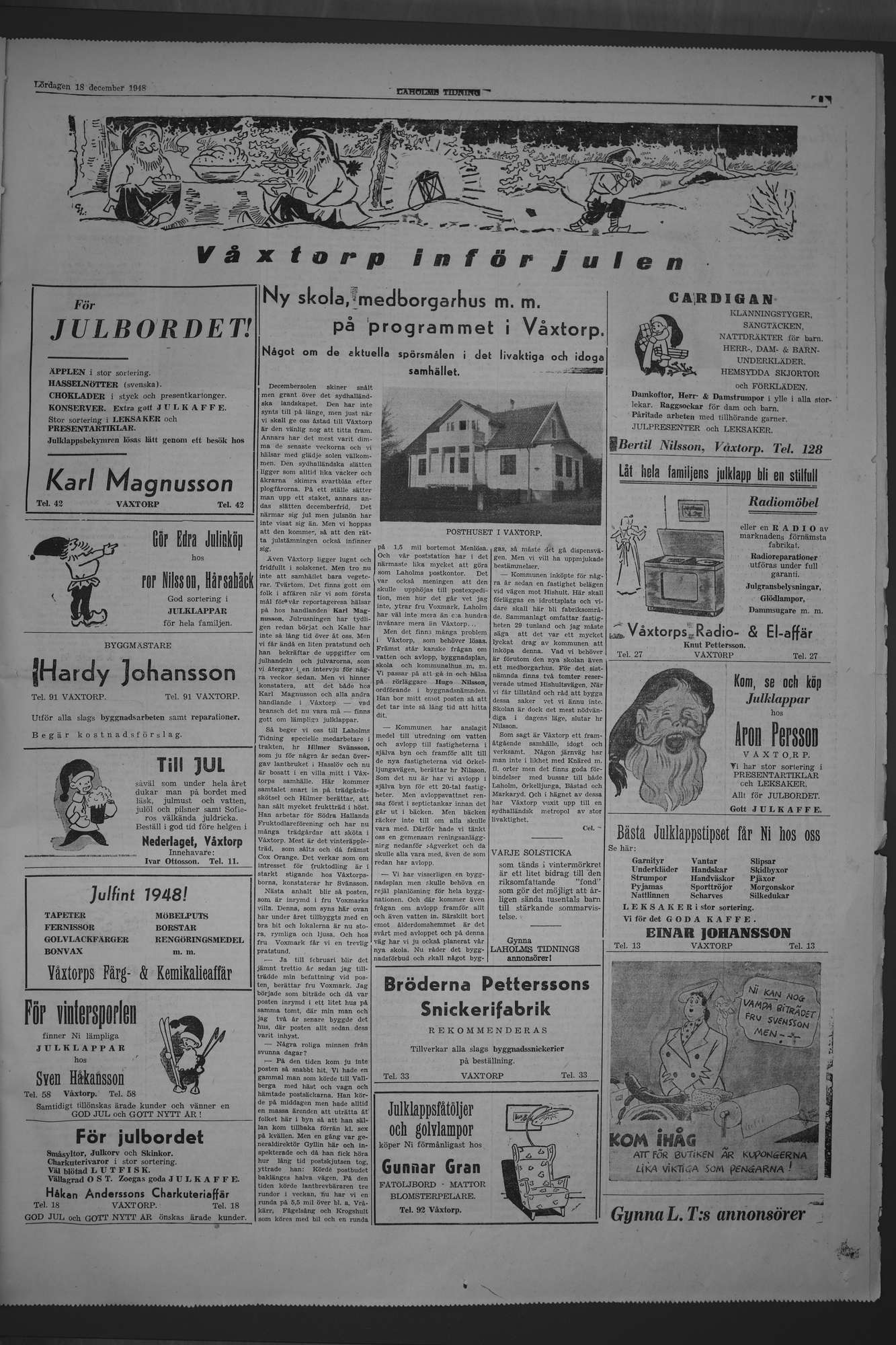 Laholms Tidning Lördag 18 december 1948, sida 5