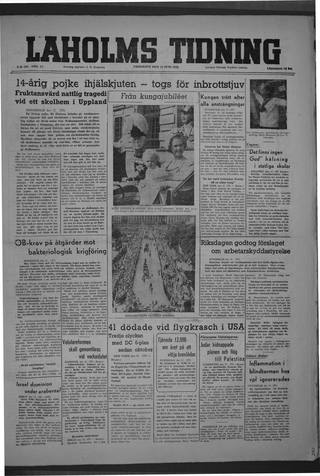 Förstasidan, Fredag 18 juni 1948