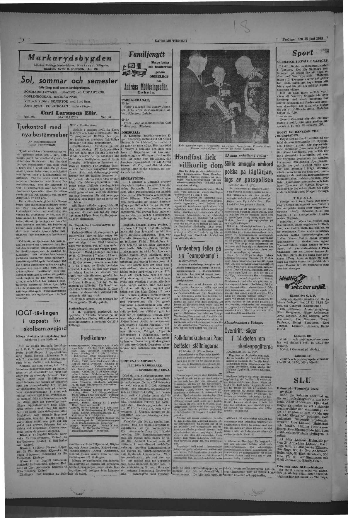 Laholms Tidning Fredag 18 juni 1948, sida 4