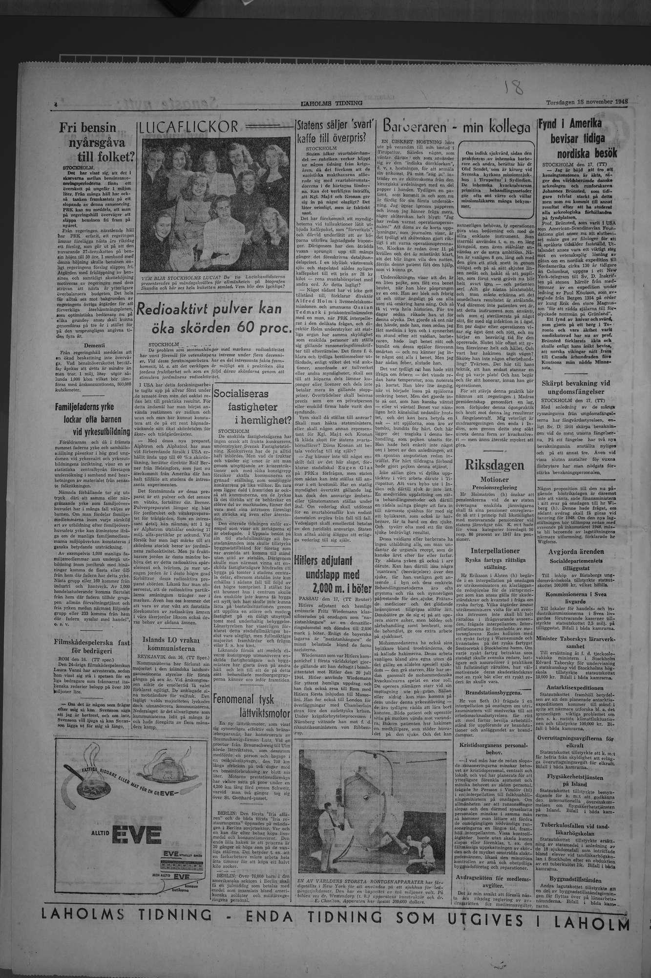 Laholms Tidning Torsdag 18 november 1948, sida 4
