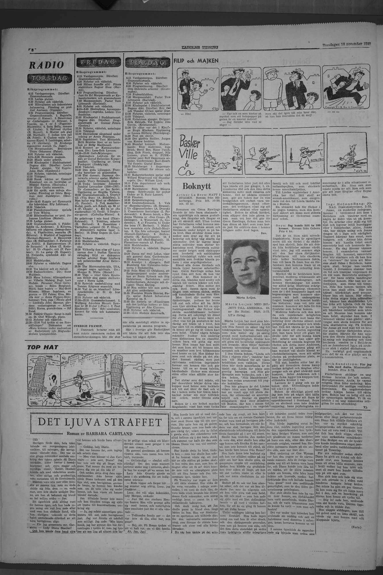 Laholms Tidning Torsdag 18 november 1948, sida 6