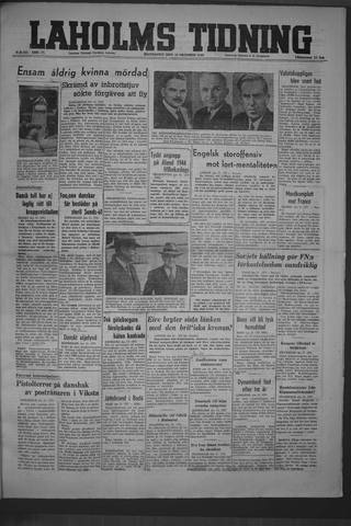 Förstasidan, Måndag 18 oktober 1948