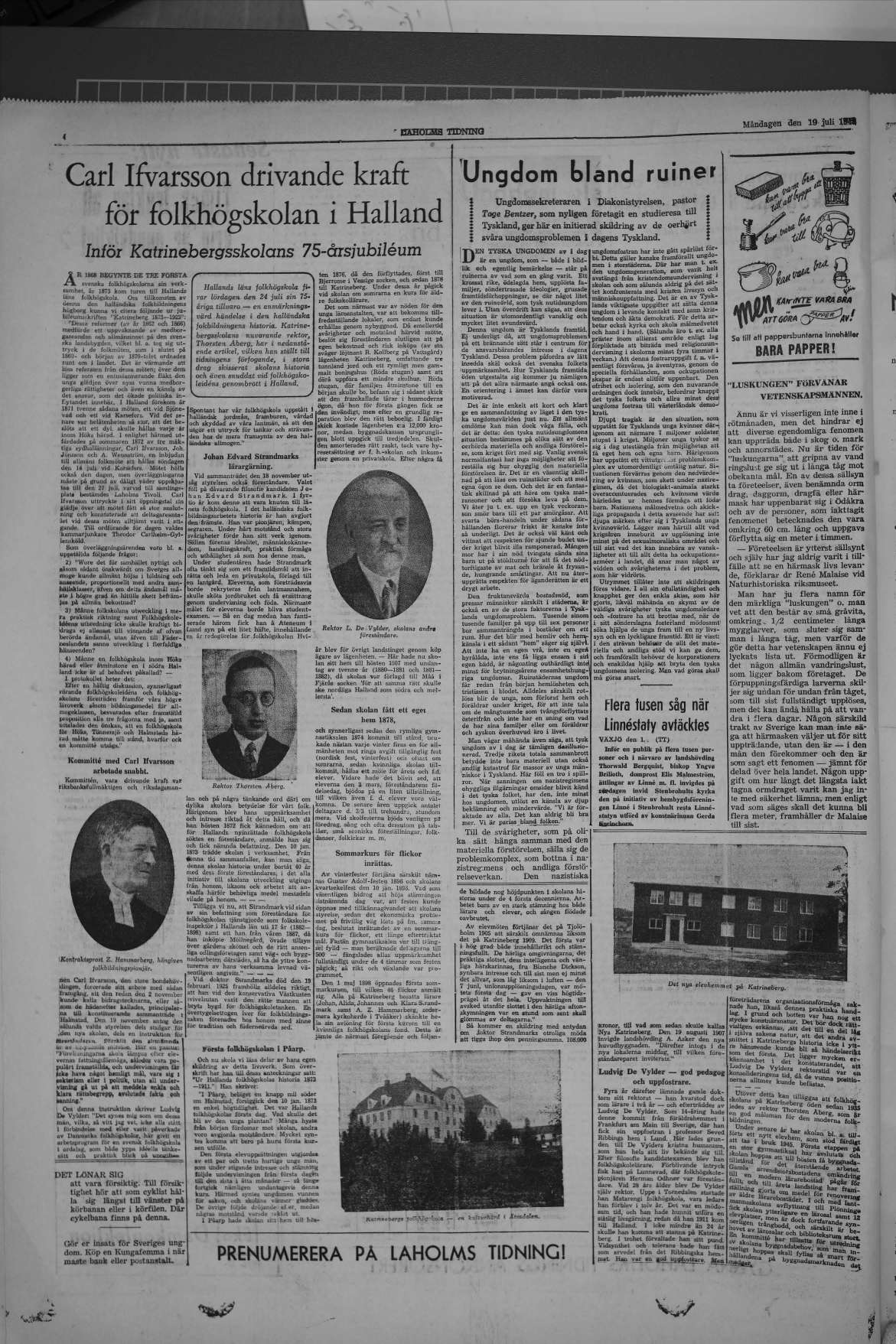 Laholms Tidning Måndag 19 juli 1948, sida 4