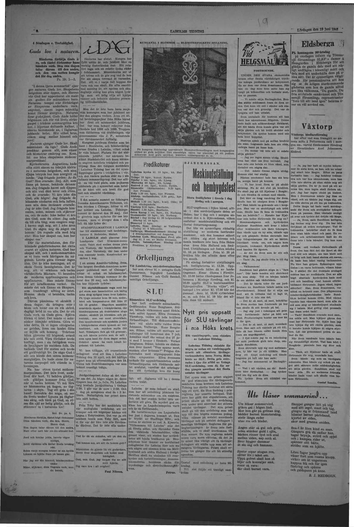 Laholms Tidning Lördag 19 juni 1948, sida 6
