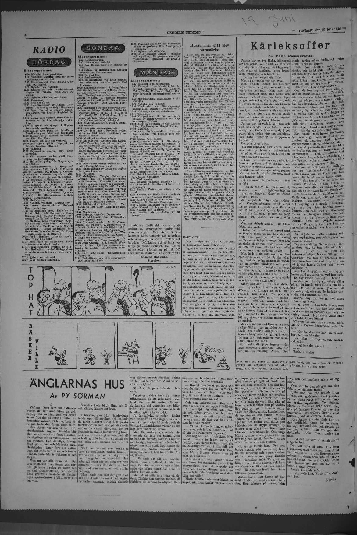 Laholms Tidning Lördag 19 juni 1948, sida 8