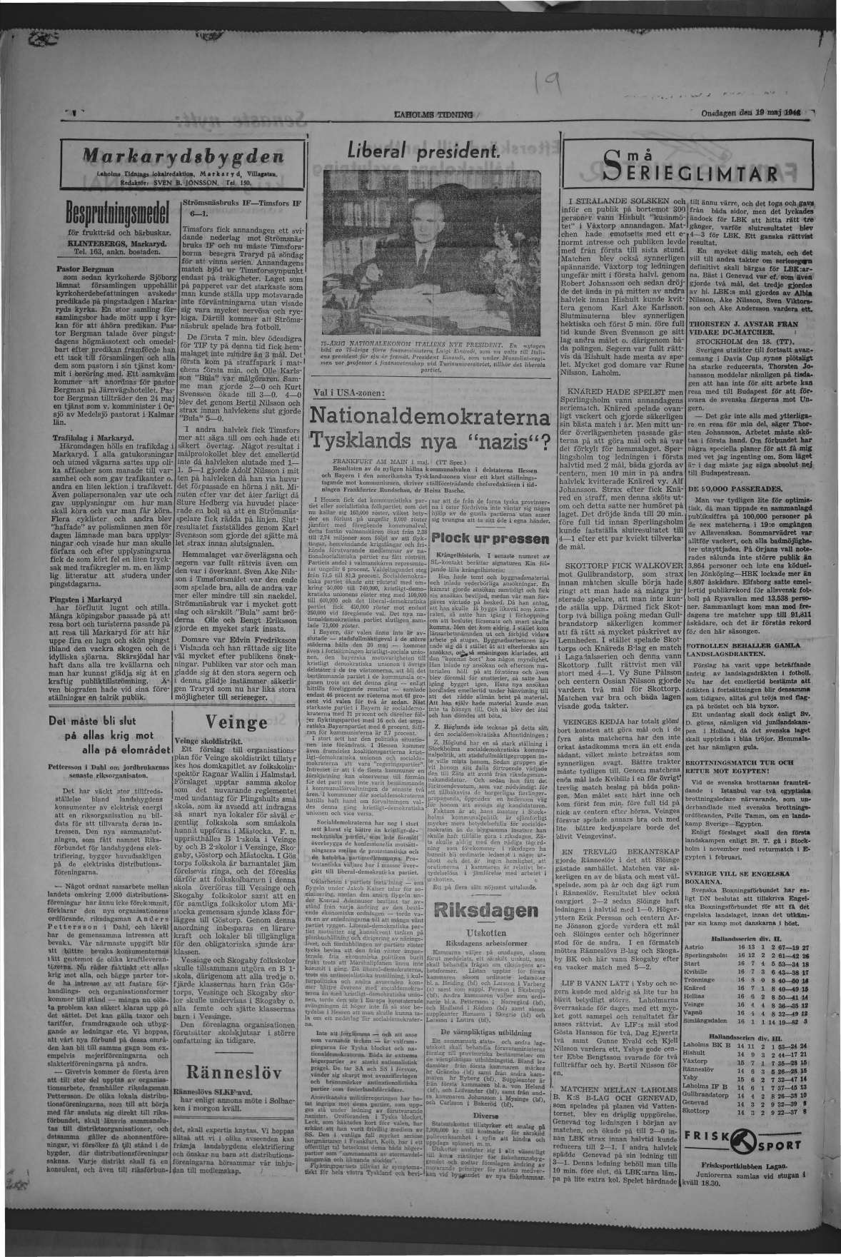 Laholms Tidning Onsdag 19 maj 1948, sida 4