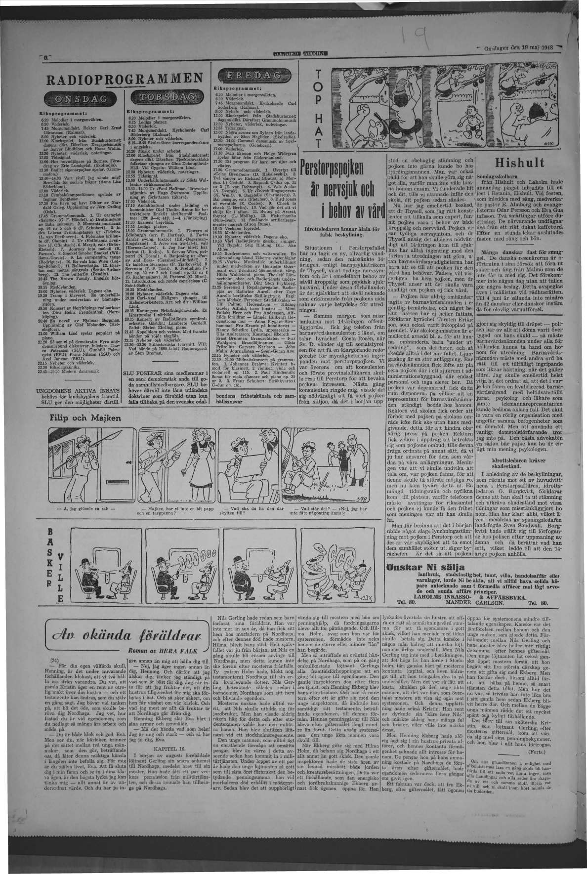 Laholms Tidning Onsdag 19 maj 1948, sida 6