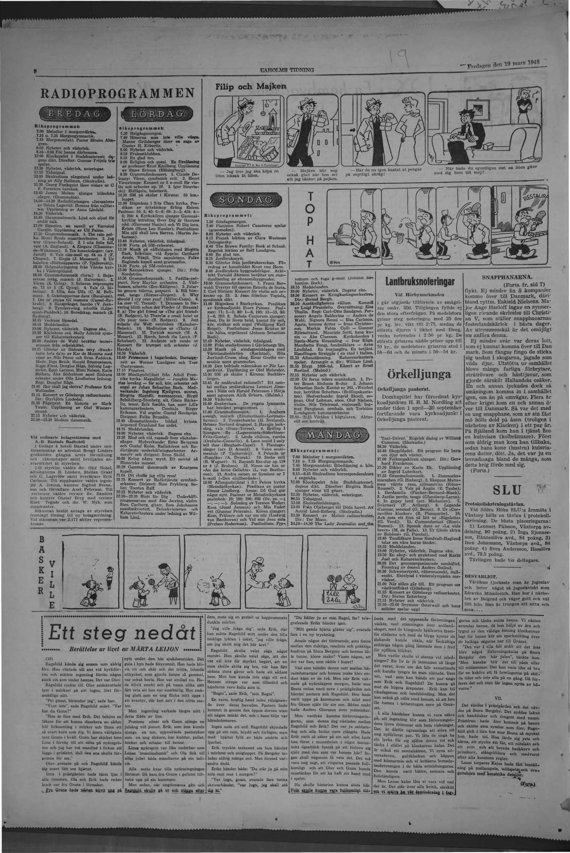 Laholms Tidning Fredag 19 mars 1948, sida 8