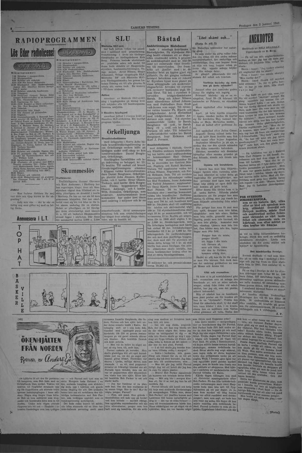 Laholms Tidning Fredag 2 januari 1948, sida 6