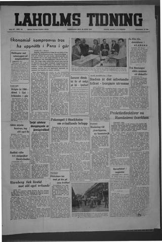 Förstasidan, Torsdag 30 juni 1949