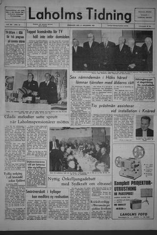 Förstasidan, Fredag 17 december 1965