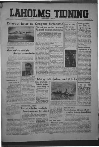 Förstasidan, Onsdag 2 juni 1948
