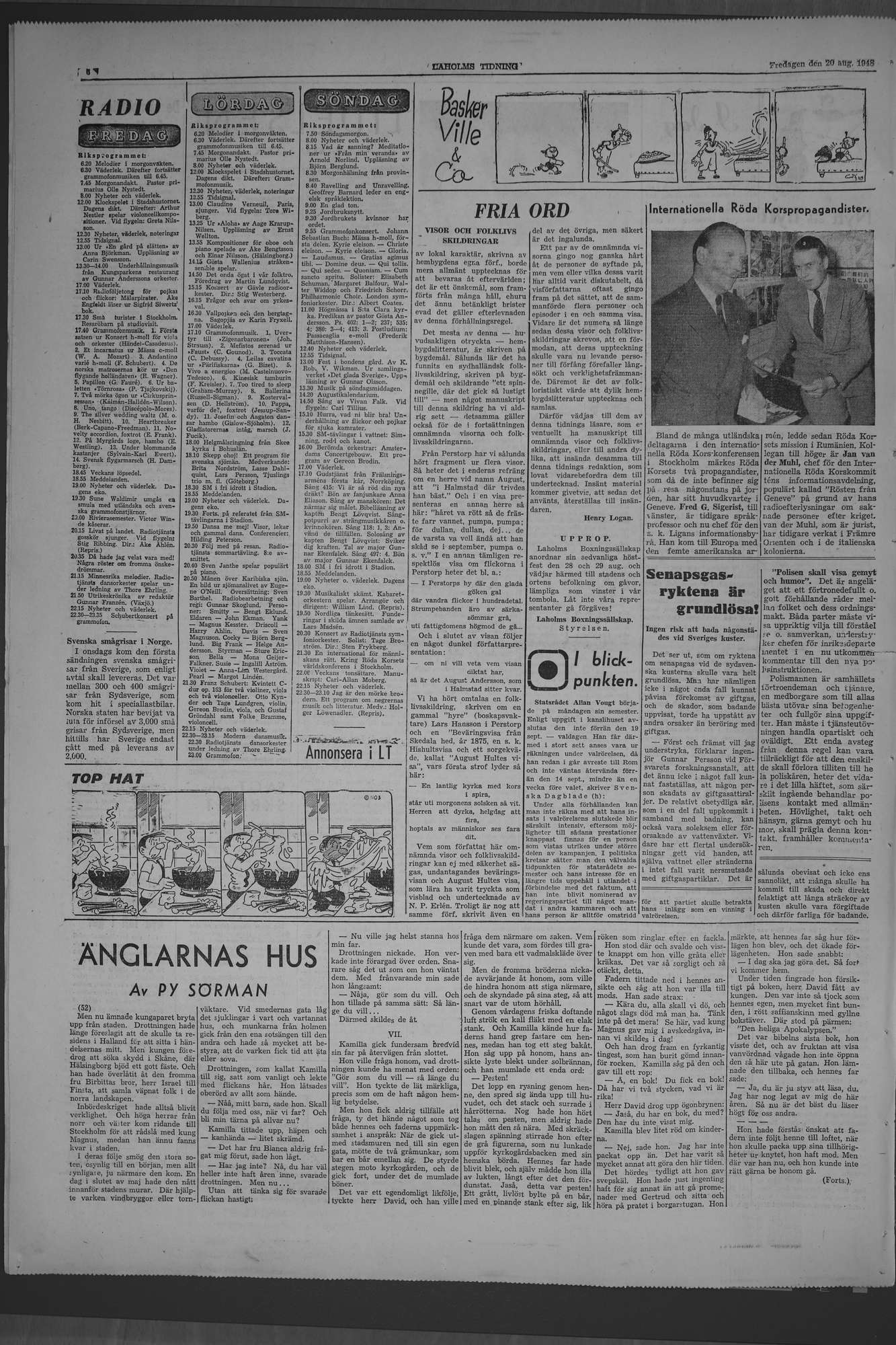 Laholms Tidning Fredag 20 augusti 1948, sida 6