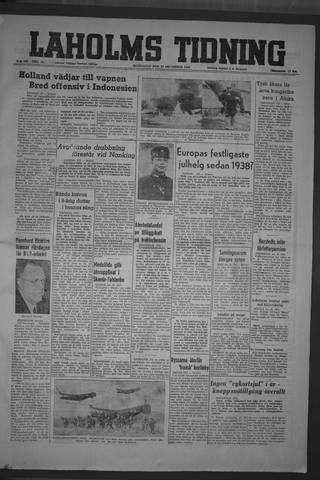 Förstasidan, Måndag 20 december 1948