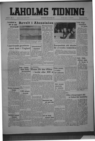 Förstasidan, Måndag 30 maj 1949
