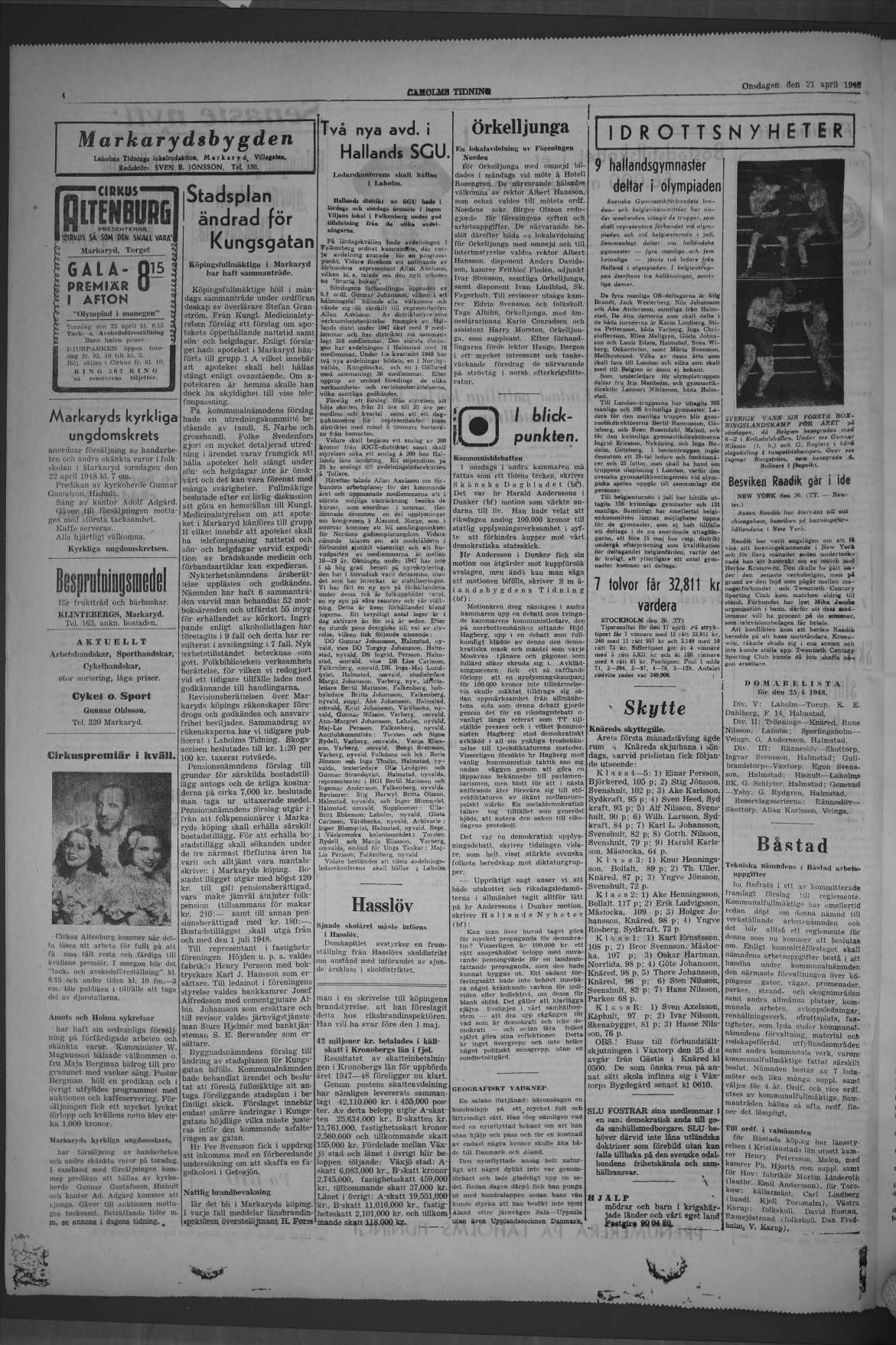 Laholms Tidning Onsdag 21 april 1948, sida 4