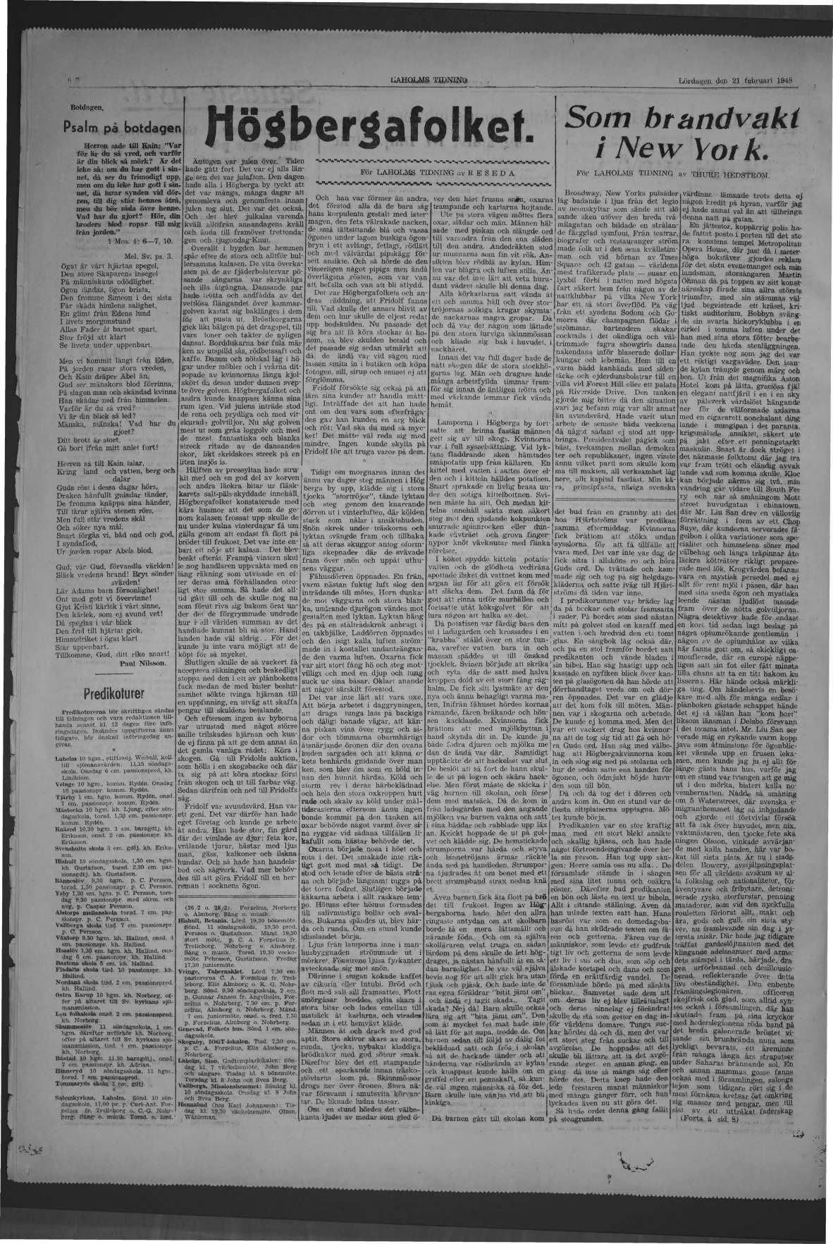 Laholms Tidning Lördag 21 februari 1948, sida 6