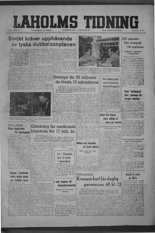 Förstasidan, Onsdag 21 januari 1948