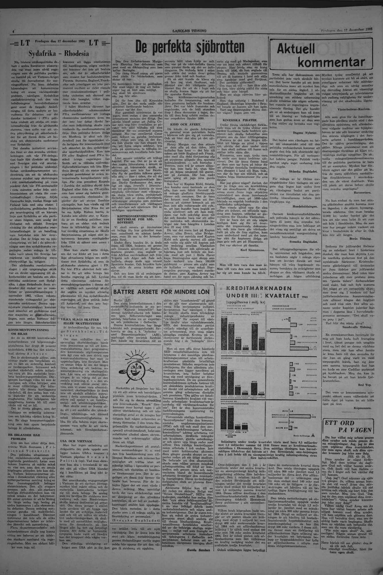 Laholms Tidning Fredag 17 december 1965, sida 4