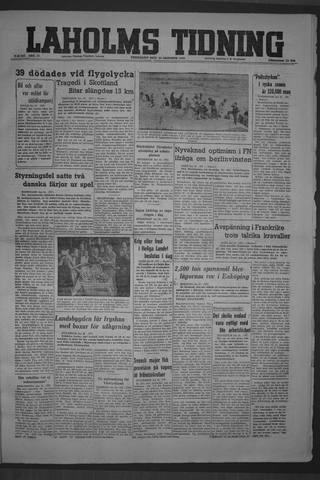 Förstasidan, Fredag 22 oktober 1948