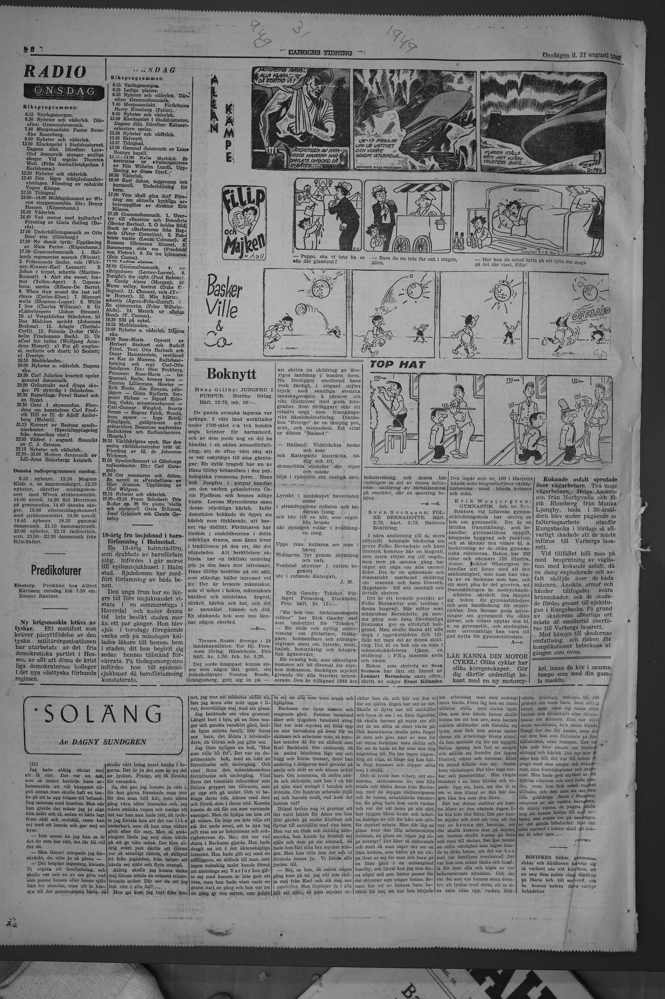 Laholms Tidning Onsdag 31 augusti 1949, sida 6