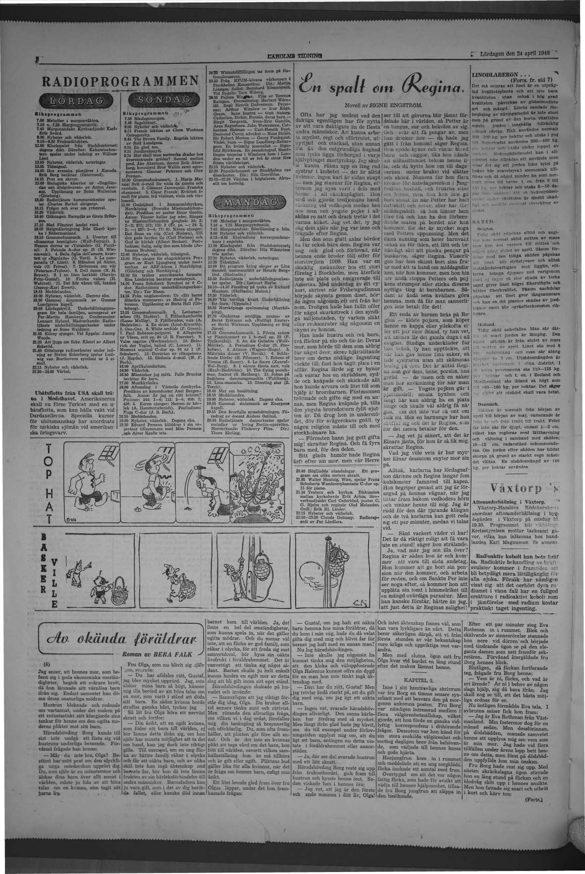 Laholms Tidning Lördag 24 april 1948, sida 8