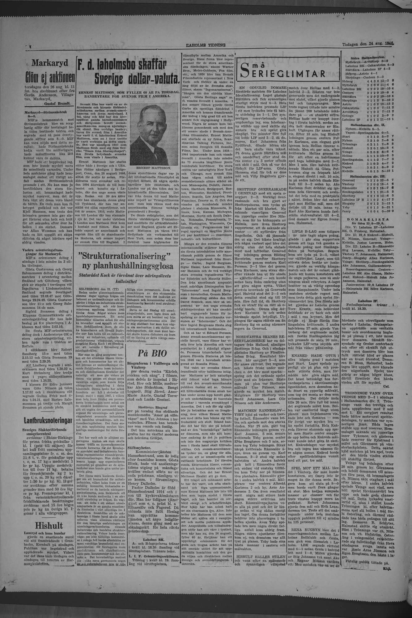 Laholms Tidning Tisdag 24 augusti 1948, sida 4