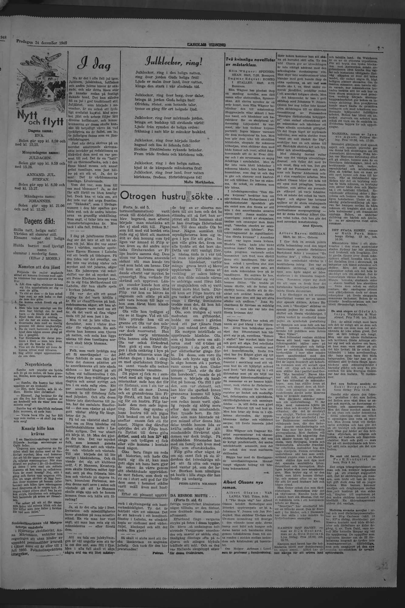 Laholms Tidning Fredag 24 december 1948, sida 7
