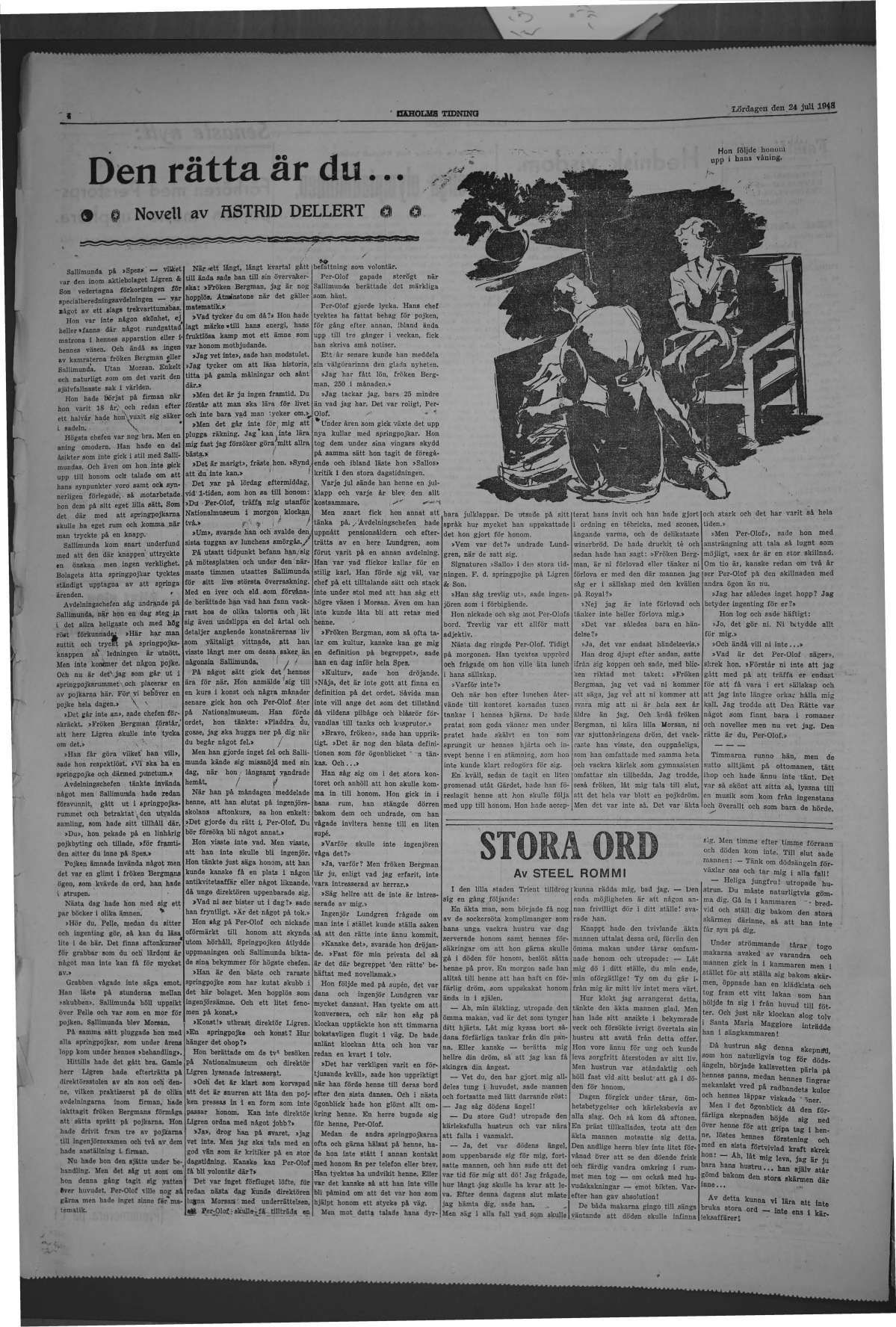 Laholms Tidning Lördag 24 juli 1948, sida 4