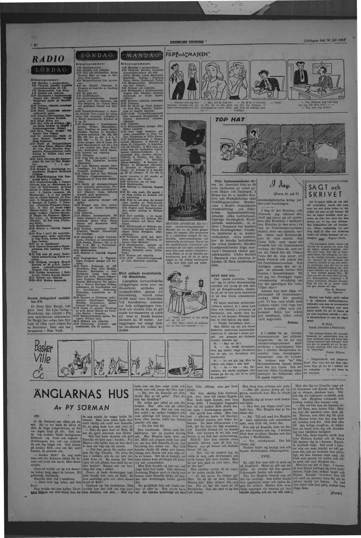 Laholms Tidning Lördag 24 juli 1948, sida 8